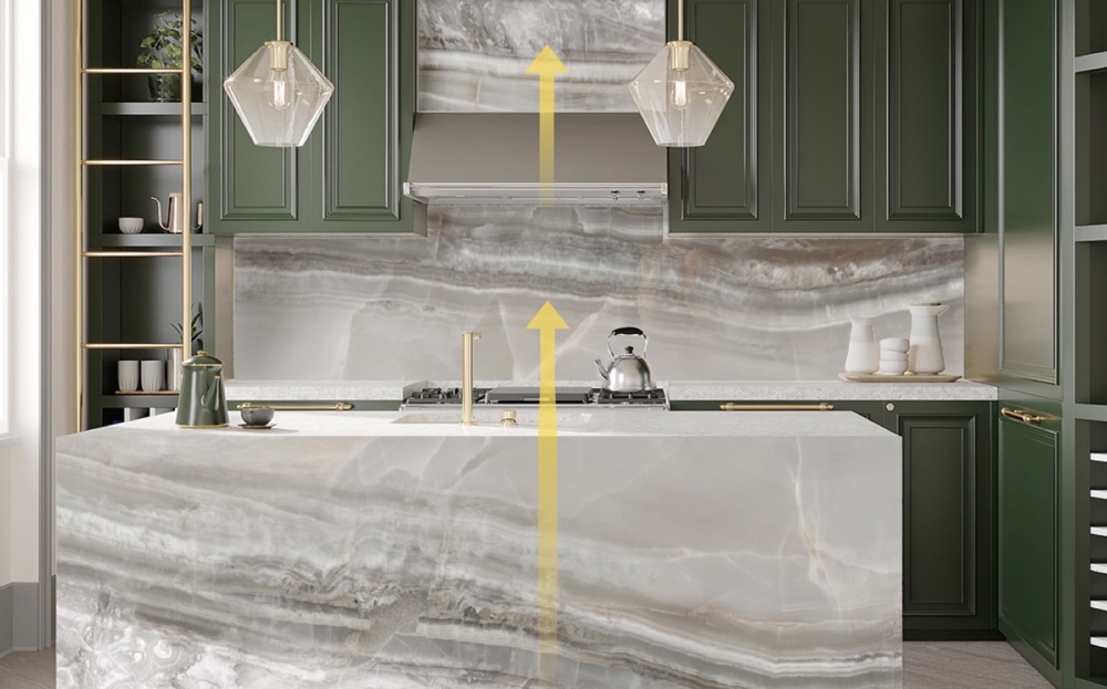 kitchen setting Santa Clara bioquartz